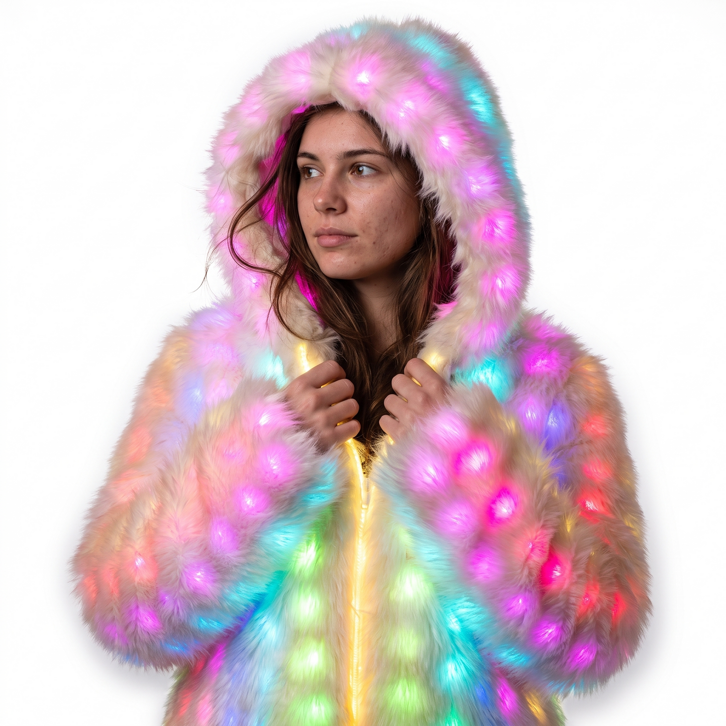 GLOWMANE LED Fur Jacket